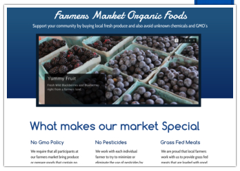 Xara Template Farmers Market Template: $40