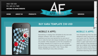 Xara Template App Flex $25
