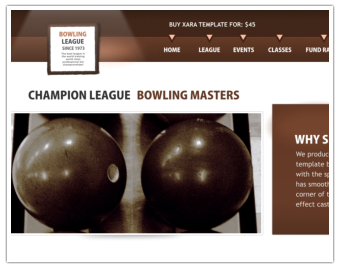 Xara Template Bowling Template $45