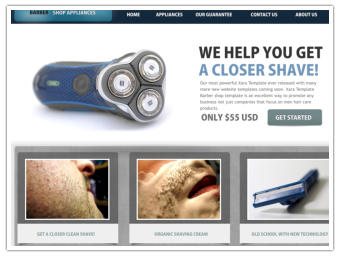 Xara Template Barber Shop Template $55